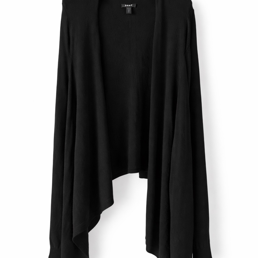 DKNY Black Draped Cardigan / Open Front
Size: S
